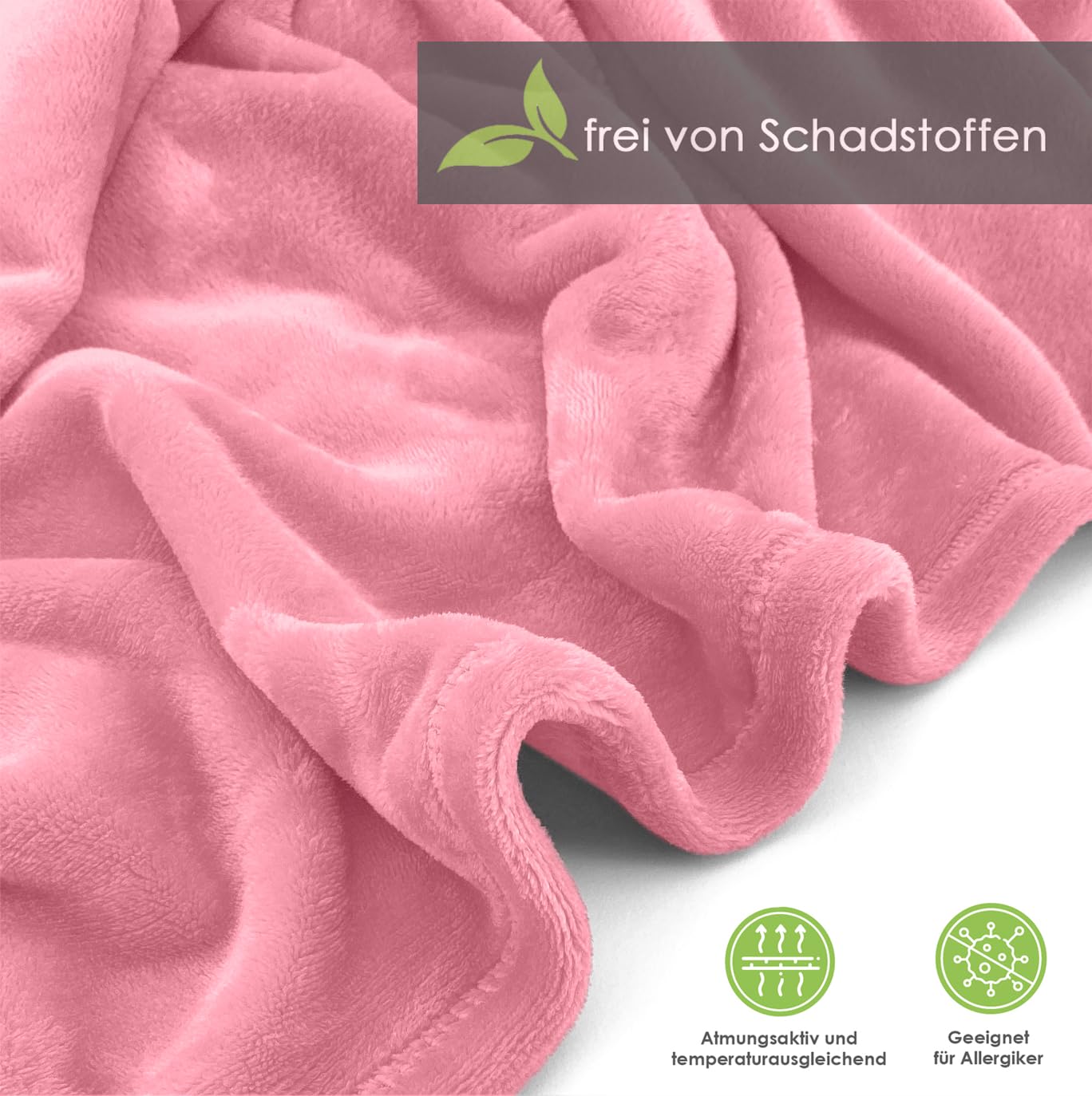 Heimtexland ® hoogwaardig flanellen knuffeldeken, XL, super zacht fleece deken, bankdeken, overtrek, deken, Oeko-Tex Type 380, lichtblauw, 200 x 150 cm