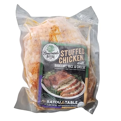 Broussard's Bayou Company - Pollo relleno con brócoli, arroz y queso, 3 libras