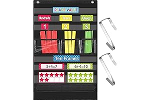Math Manipulatives Set Place Value Chart Ten-Frames Math Games Counting Caddie Pocket Chart