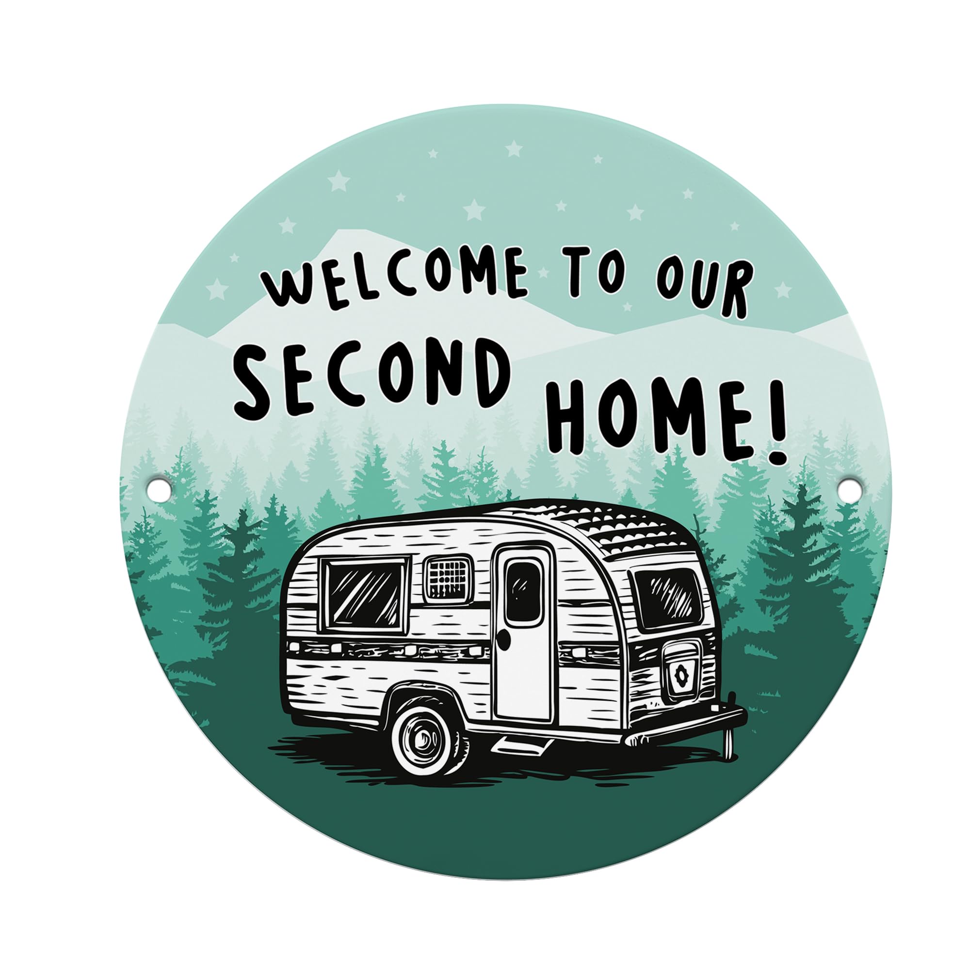 Red Ocean Caravan Sign Hanging Acrylic Wall Door Sign Welcome To Our Second Home Campervan Sign Friendship Gift For Him Her Caravan Decor Motorhome Plaque