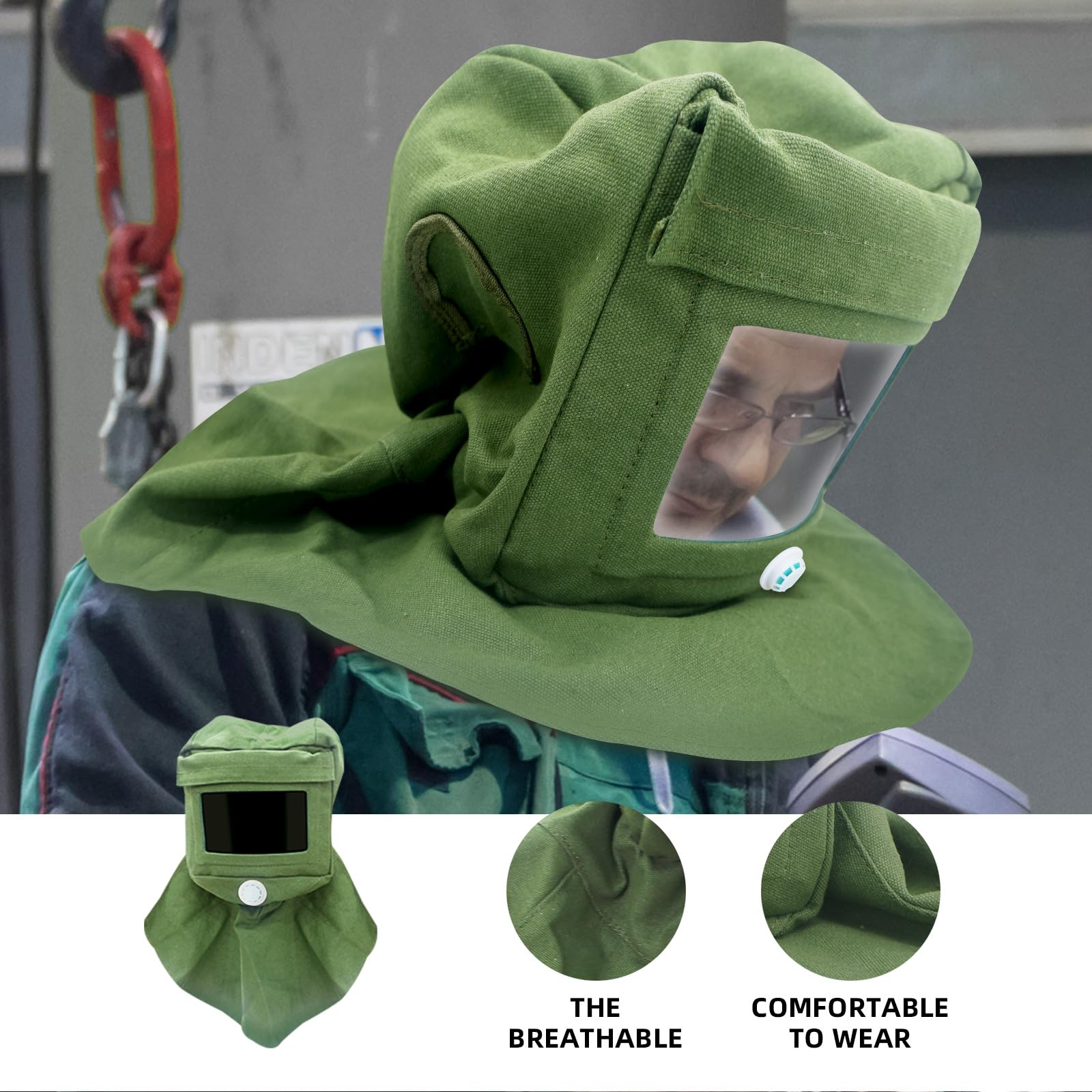 Amazon.com: LJZP Sand Blasting Hood Cap, Shawl Cap