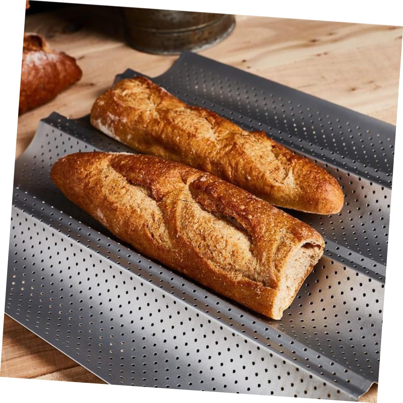 PRETYZOOM Bread Loaf Pans for Baking Baguette Baking Pan Non-stick Heat-resistant Easy to Clean French Bread Proofing Basket