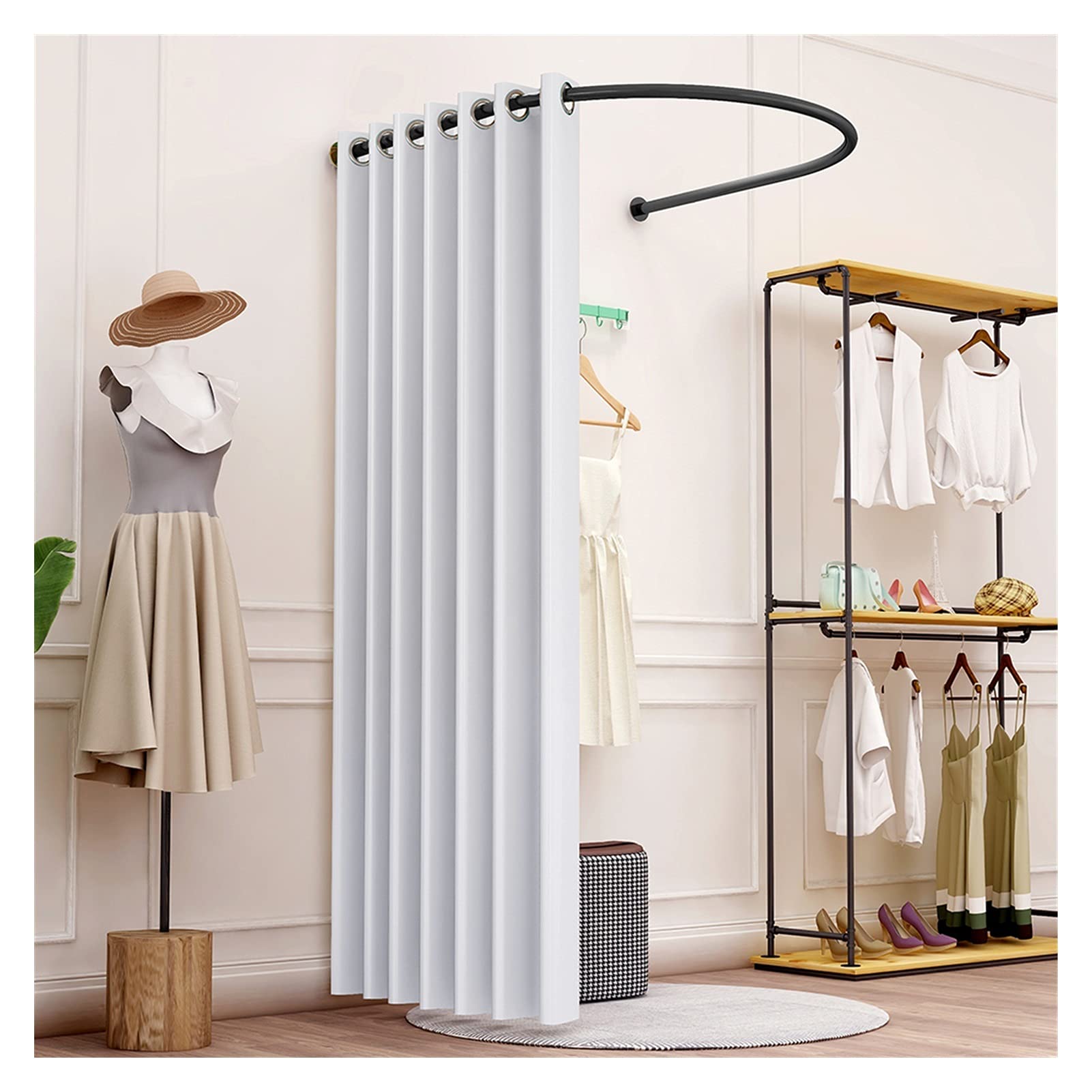 Vestiaire de rechange portable et cabine d'essayage de type U pour magasin