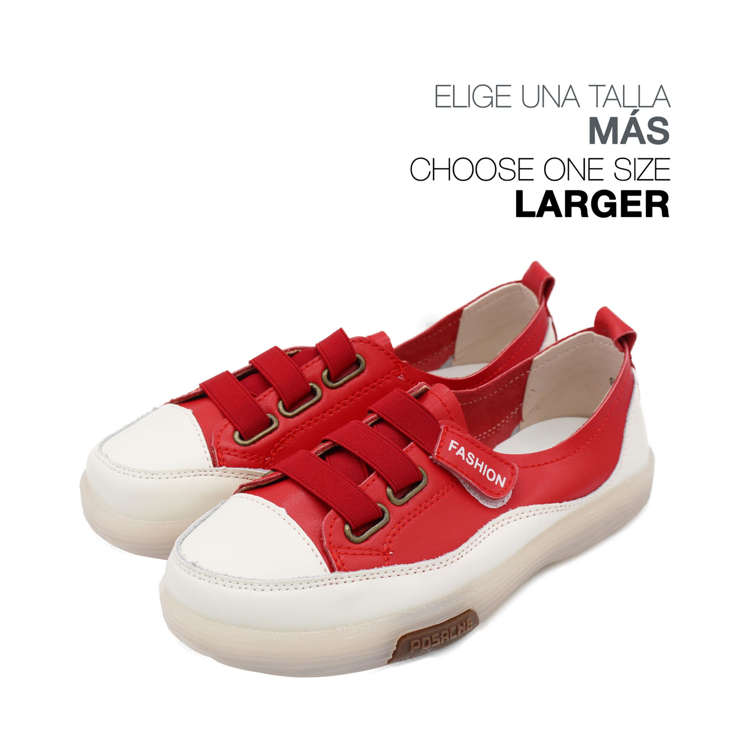 Zerimar Deportivos de Piel para Mujer - Elegantes y Cómodas - Calzado Femenino con Estilo y Confort - Se Recomienda Elegir una Talla mas