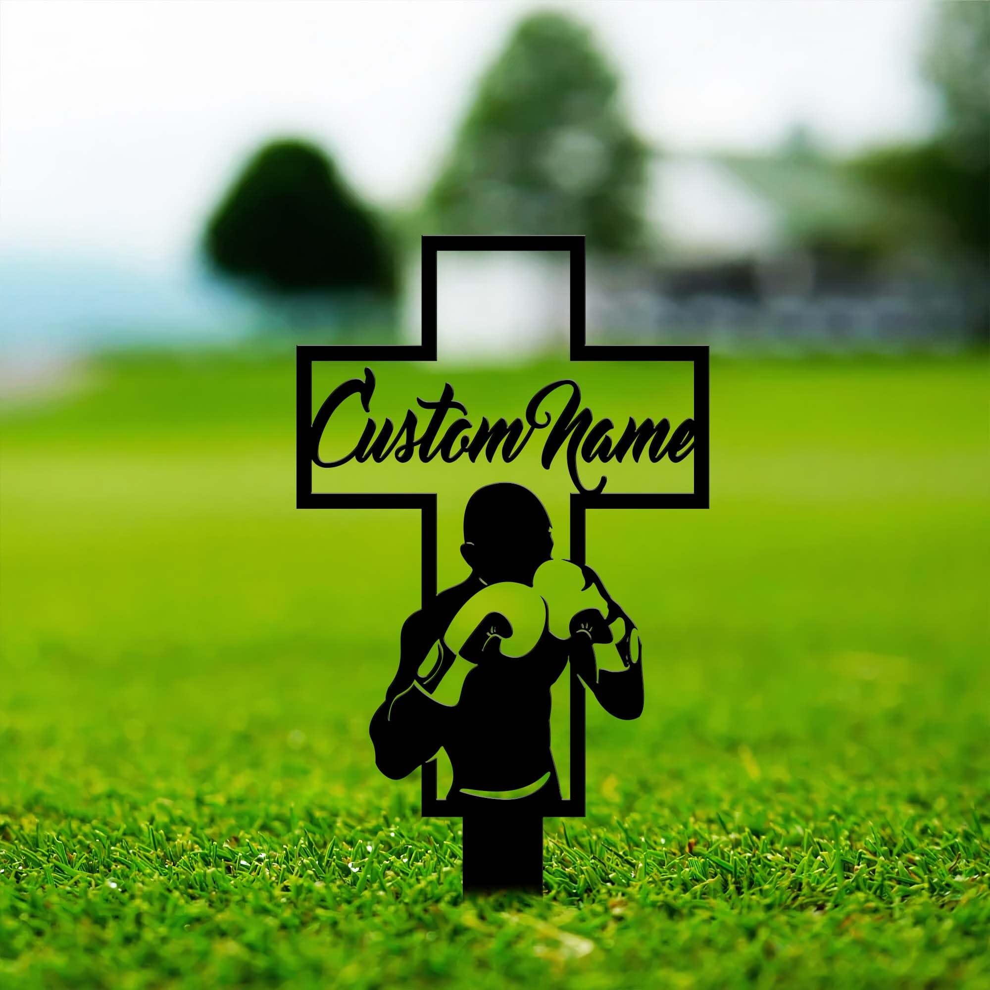 Custom Boxing Memorial Plaques Boxer Memorial Gifts Sympathy Gifts Grave Plaques Remembrance Stake Garden Decor Outdoor Sign Memorial Gift Lawn Ornaments Garden Decor Decoration