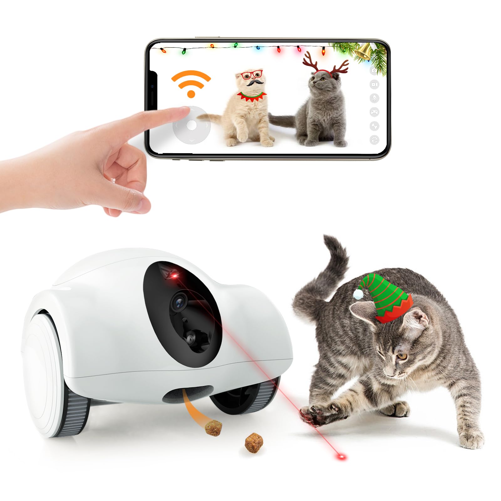 Amazon | GULIGULI ペットカメラ Hiibo 【部屋全体の中で移動】Wi-Fi2 
