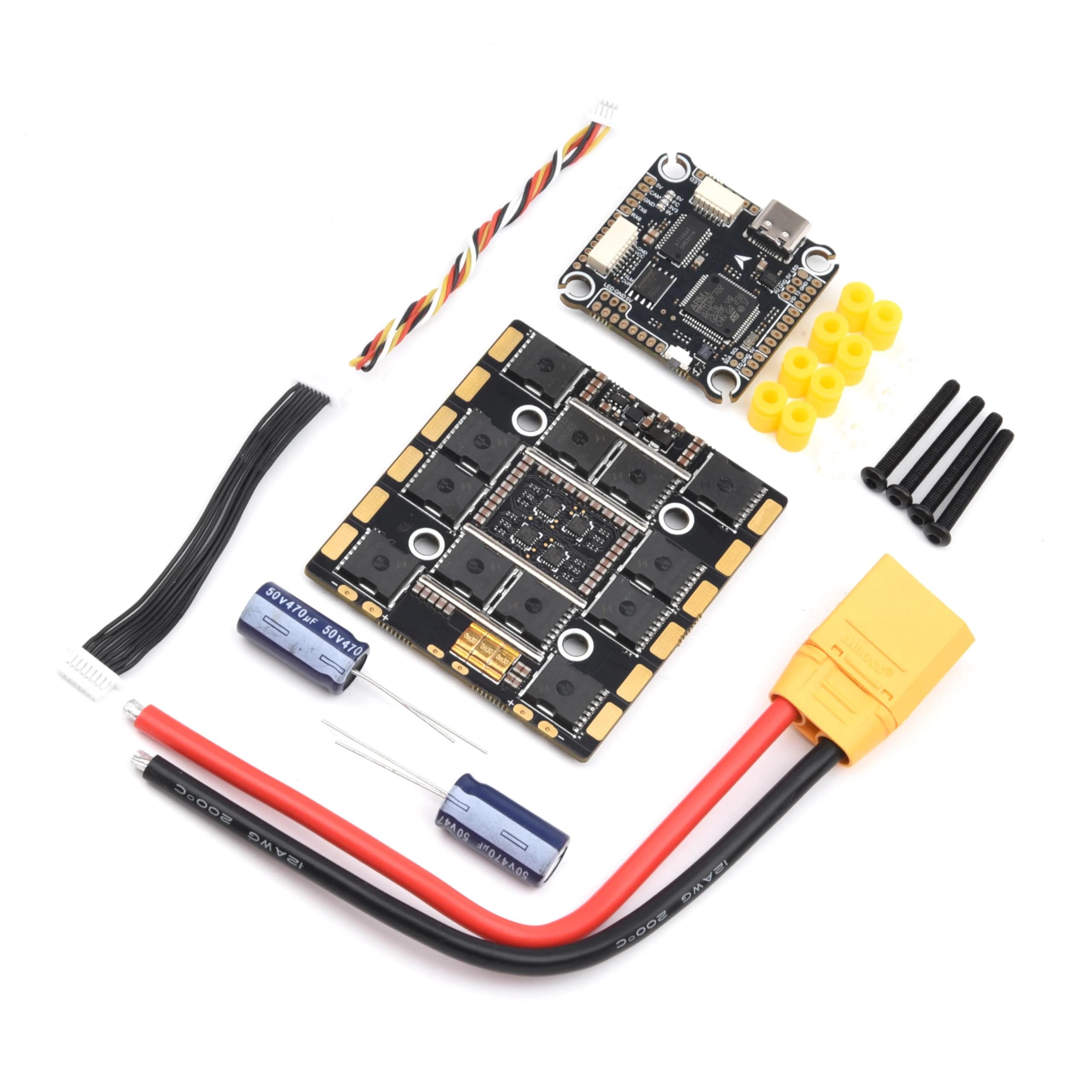 F7 F722 Flight Controller FC 3-8S 100A 4 in 1 BLheli_S ESC Stacks per Mark4 per Apex 13 Pollici 15 PT13 PT15 FPV Racing Drone(F7 FC And 100A ESC)