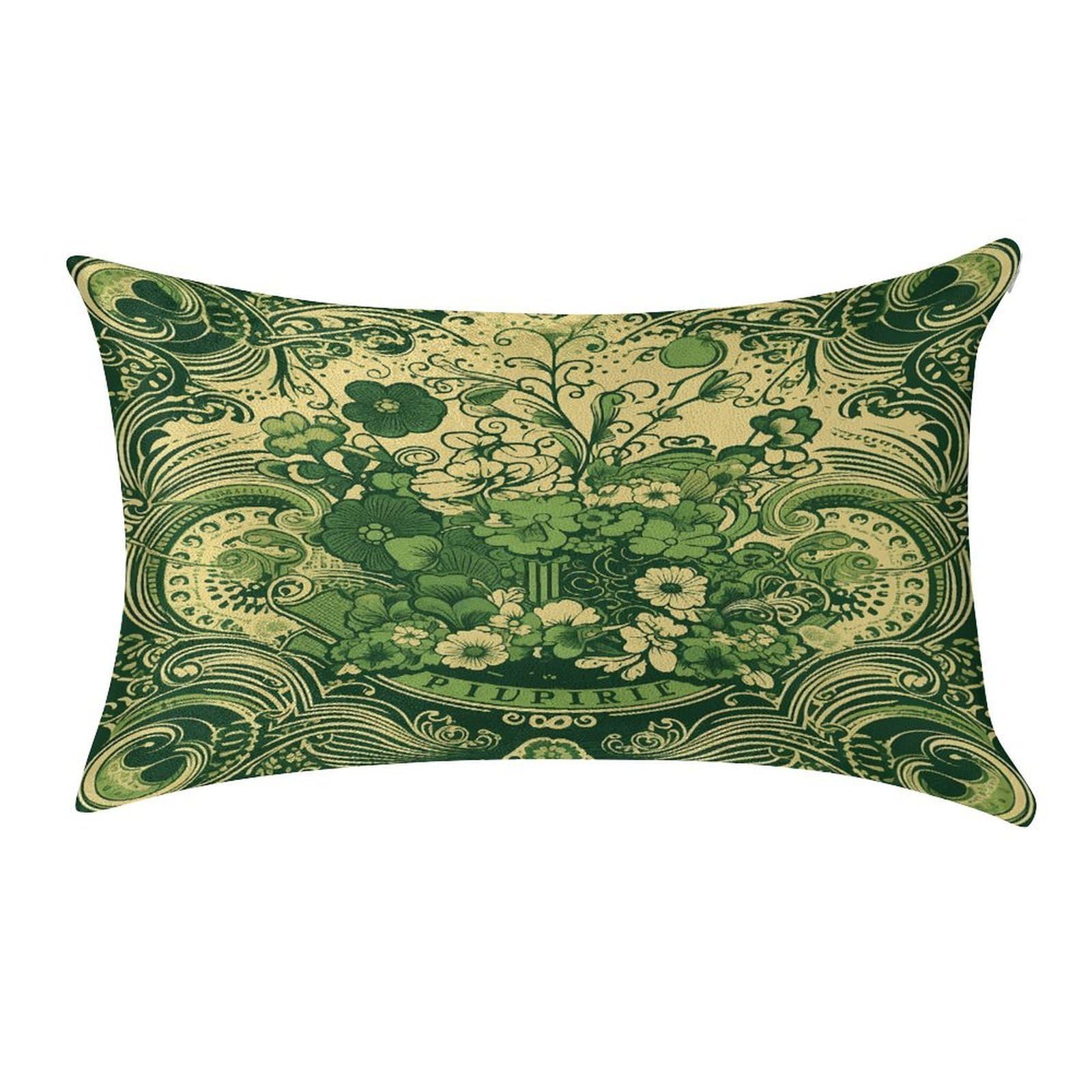 Btcowzrv Style Green Pattern Pillow Cover Pillow Case Pillowcase