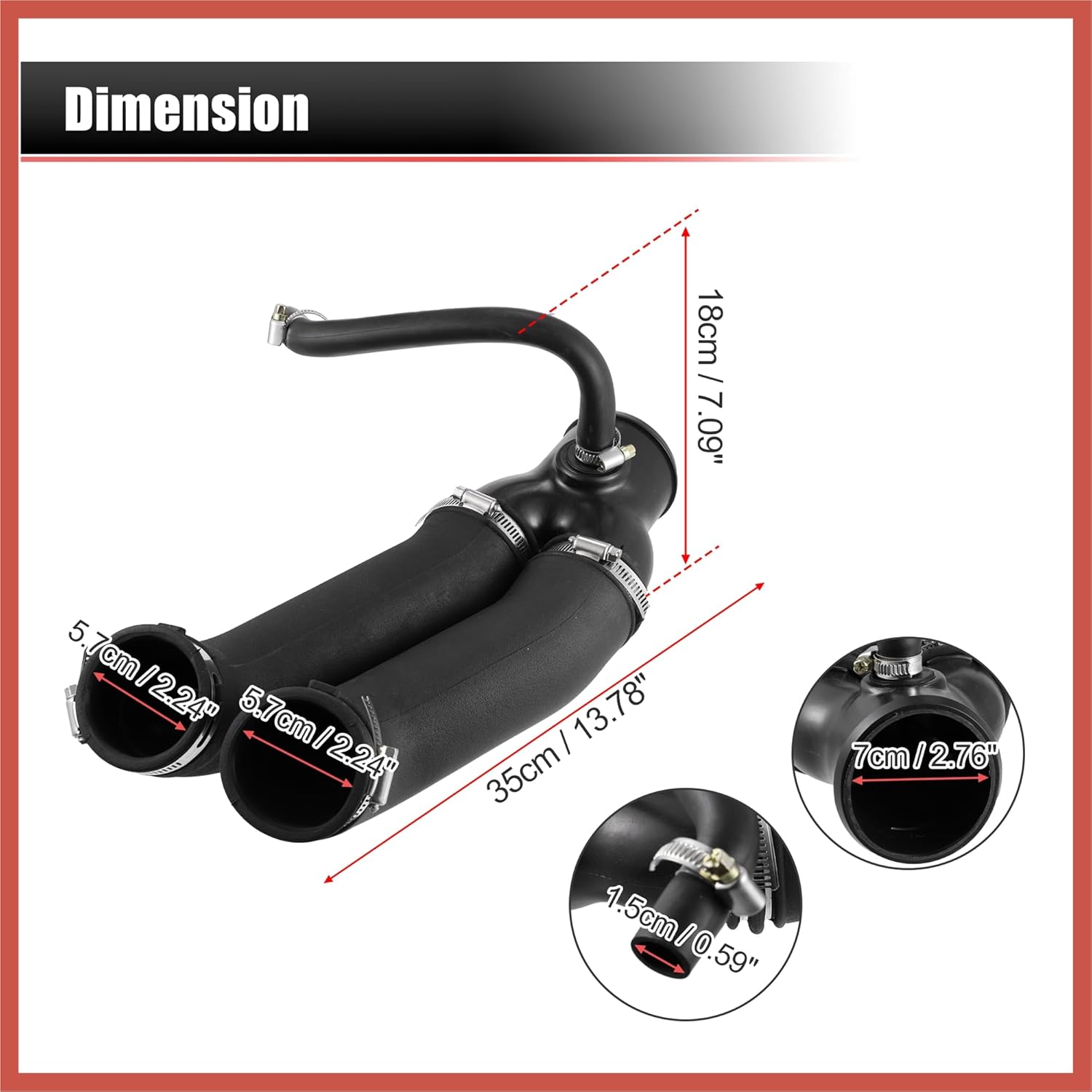 ACROPIX Air Intake Duct Hose for Ford Bronco 1994-1996 for Ford F150 F250 F350 5.0L 5.8L 1994-1997 F6TZ-9B659-AD F6TZ9B659AD Car Parts