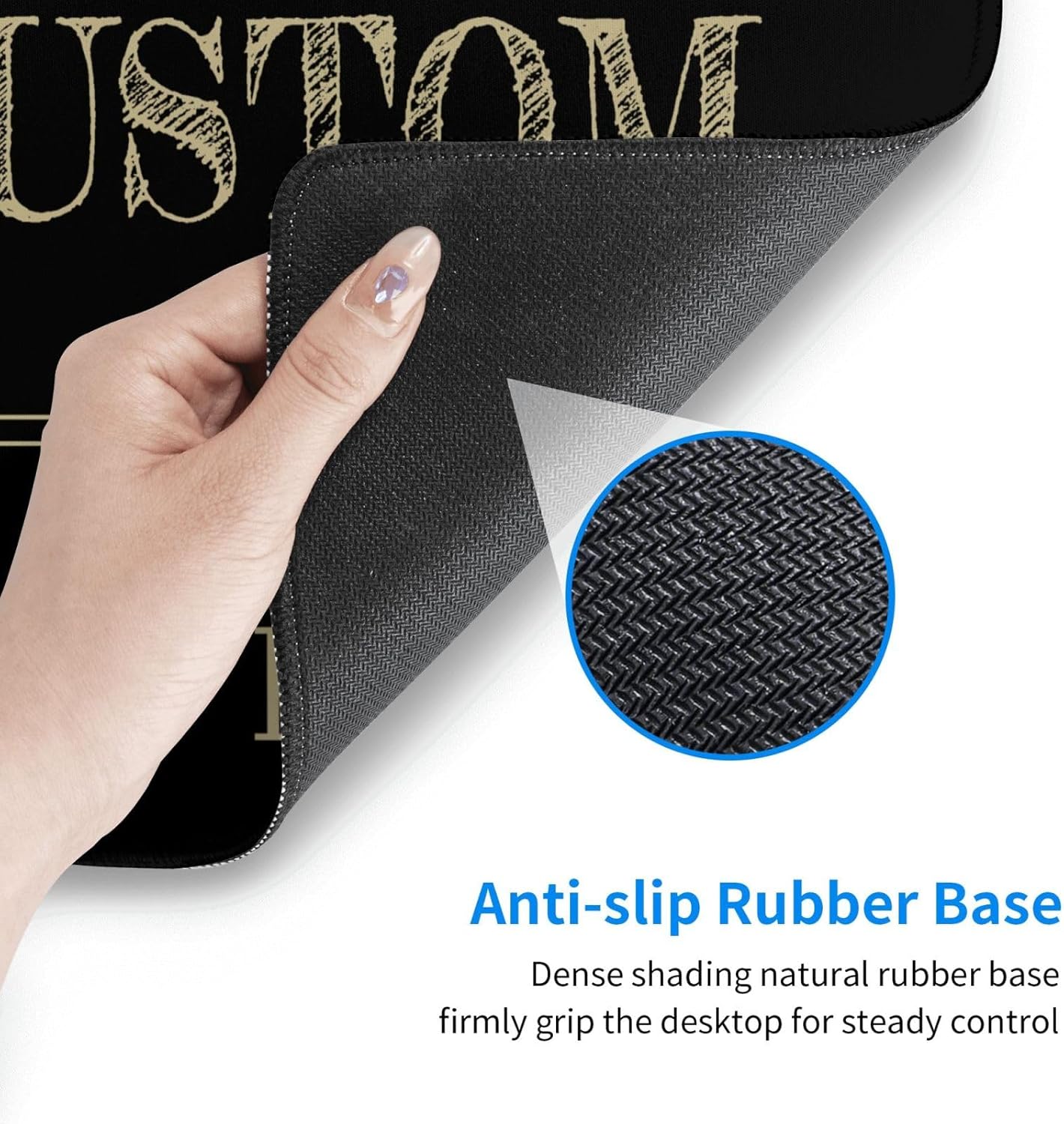 Custom Mouse Pad, Custom Desk Mat with Photo Logo Text Personalized Gaming Mousepad Customized Large Rubber Non-Slip Keyboard Mat for Offices Gaming Computer Desk Accessories (16 x 29.5in)