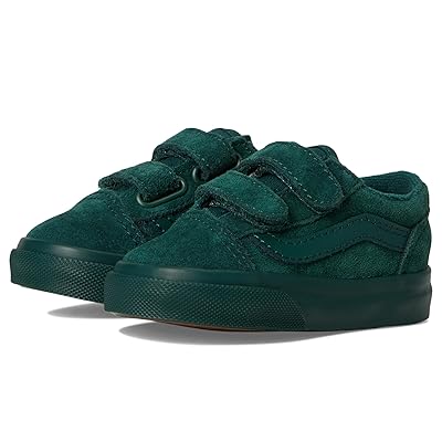 Vans Kids Old Skool V (Infant/Toddler) Kids Shoes Suede Emerald