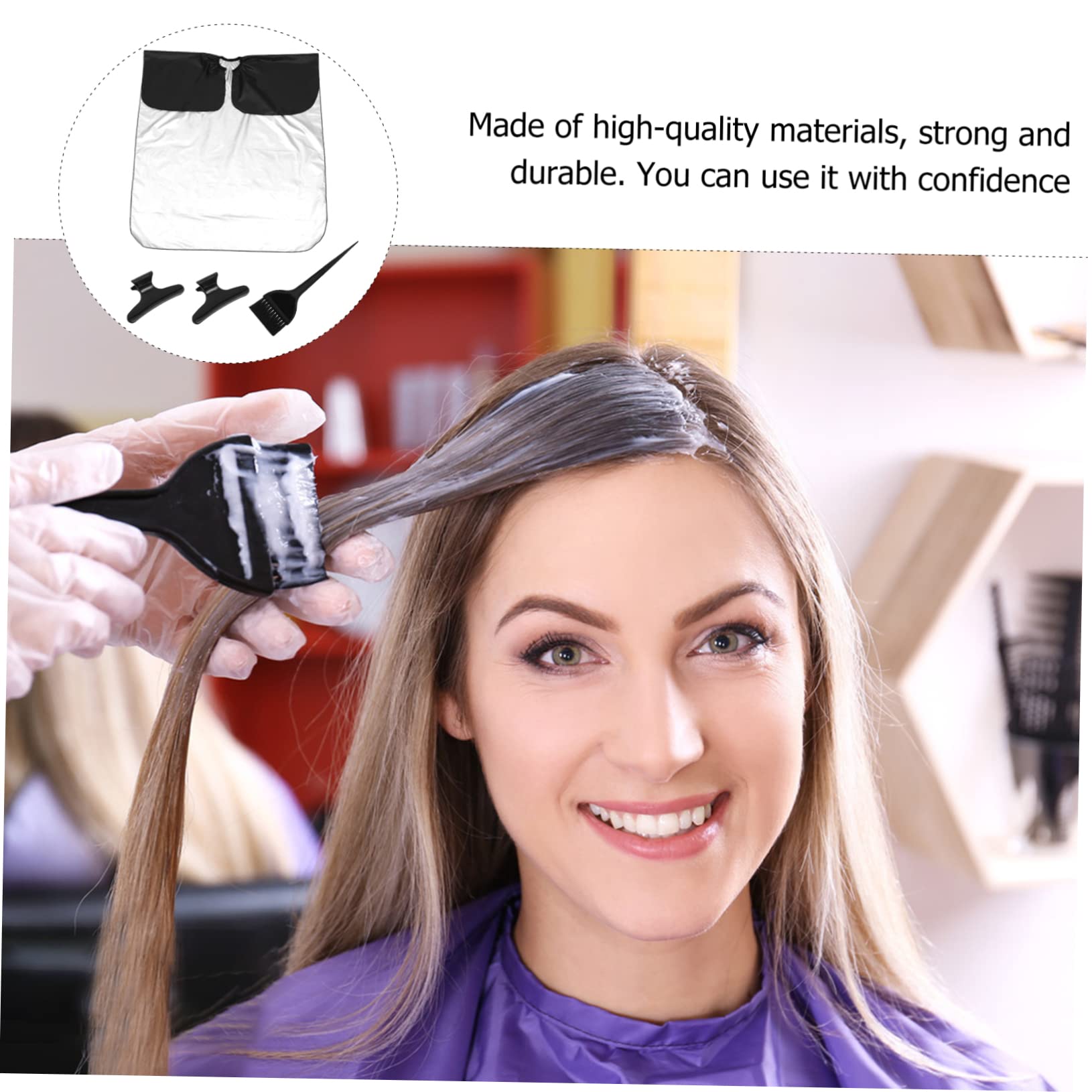 WOONEKY 11pezzi Mèches Per Capelli Con Kit Completo Cuffia in Silicone e Gancio Per Colorazione Strumenti Professionali Per Mèches e Trattamenti Casa Per Donne e Ragazze