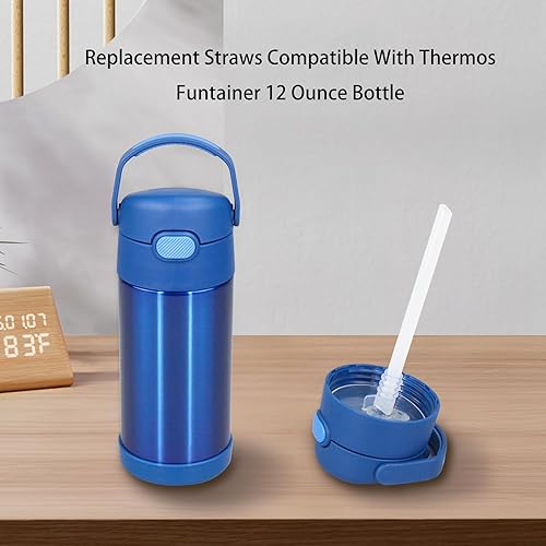Miniatura 3 de Pajitas de repuesto compatibles con Thermos Funtainer botella de agua de 12 onzas, sin BPA (paquete de 6)
