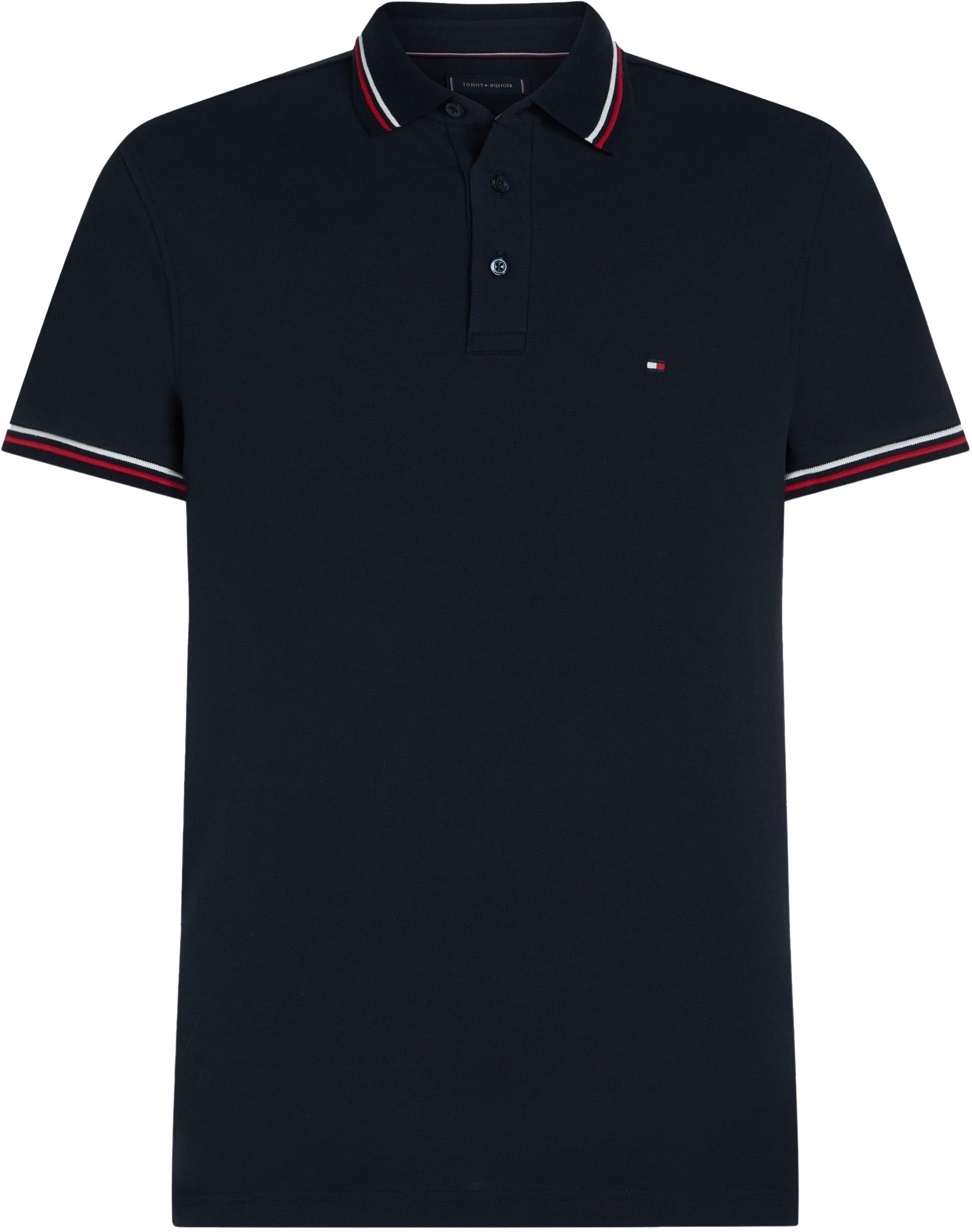 Tommy Hilfiger Tipped Slim Fit Polo Mw0mw37346 Polo S/S Unisex - Adulto (Pacco da 1)