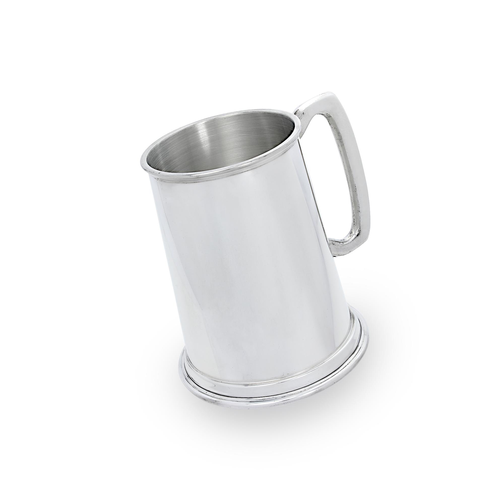 Sayers London Handmade Pewter Plain 1 Pint Tankard