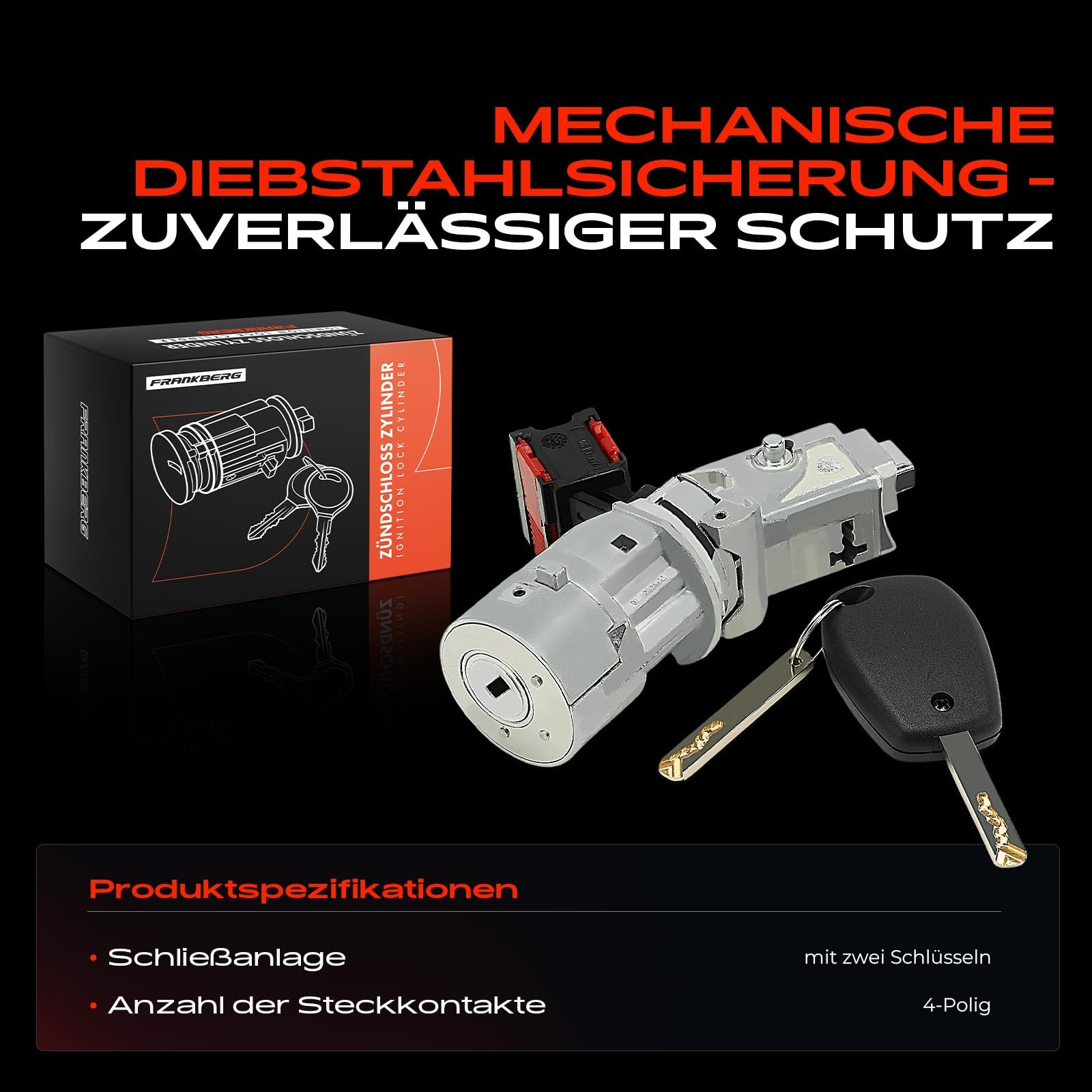 Frankberg Stacyjka przełącznik cylindra stacyjki zamiennika 487003947R