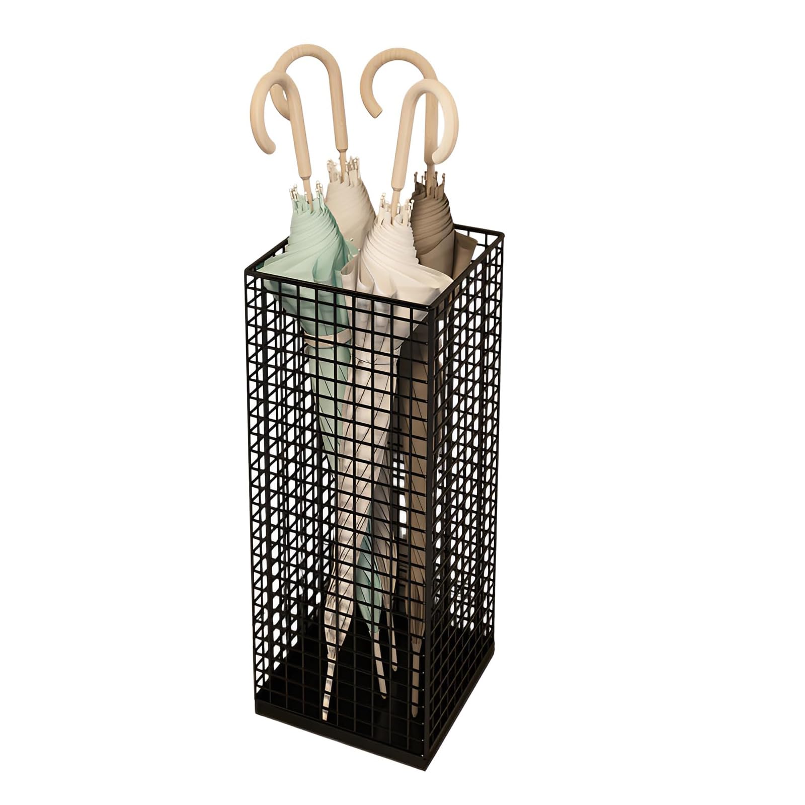 YROHGKPN Rusts Resistant Umbrellas Rack Vertical Space Saving Ventilated Grids Structure for Folding and Household Use Vertical Metal Holder