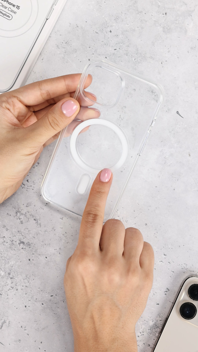 Image of Apple iPhone 15 Clear Case with MagSafe: Lightweight Phone Case, Wireless Charging Compatible, Smooth Glossy Finish