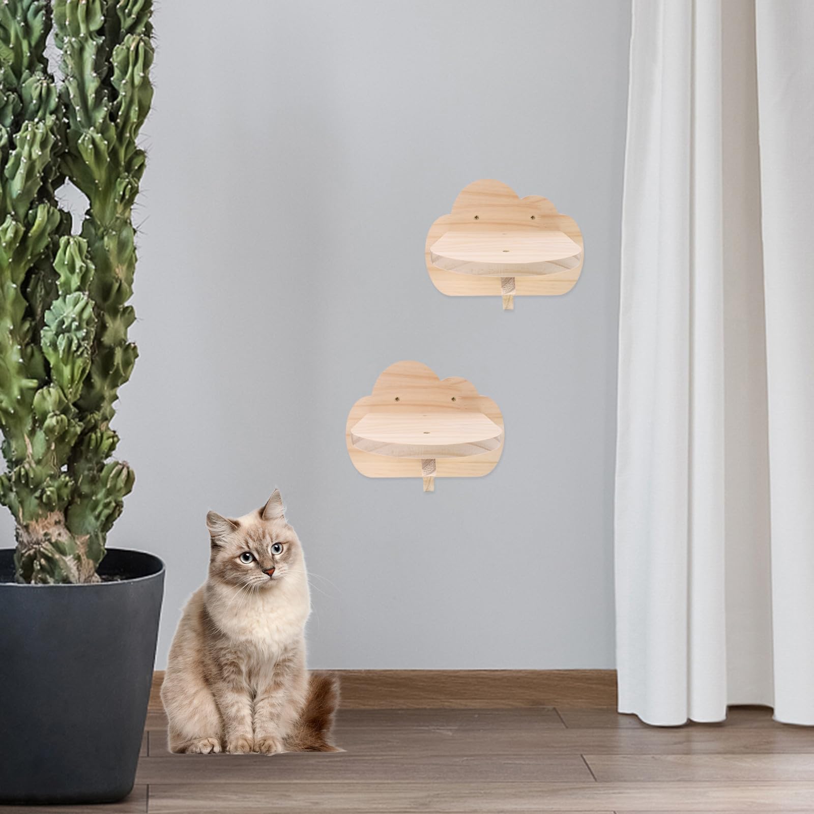 Katzenwandregale Ruhe und Spielplatz 2 Stück Wandmontierte Katzentreppen für Wohnungskatzen für Zuhause und Katzenkletterer
