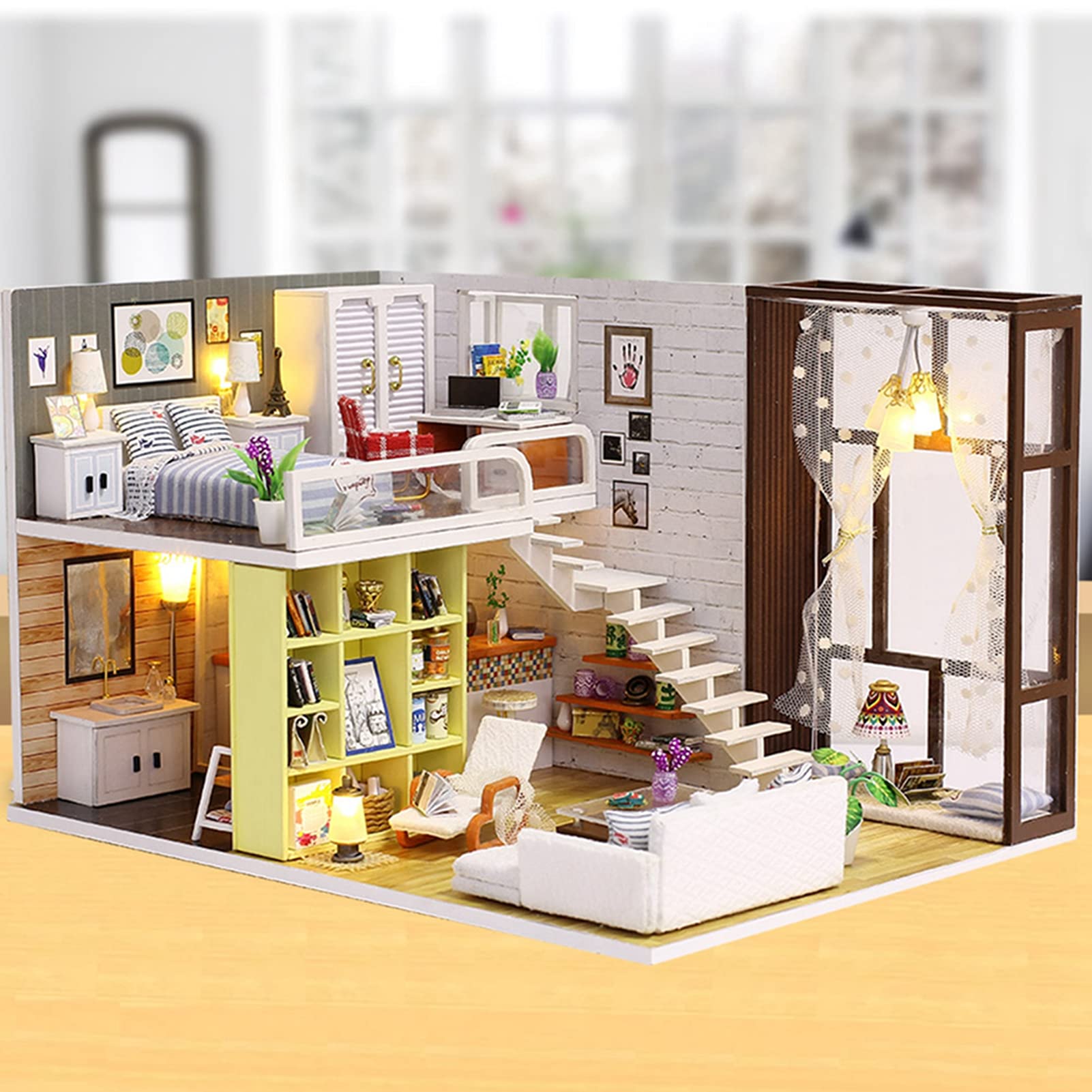 Miniature Dollhouse Kit con Mobili