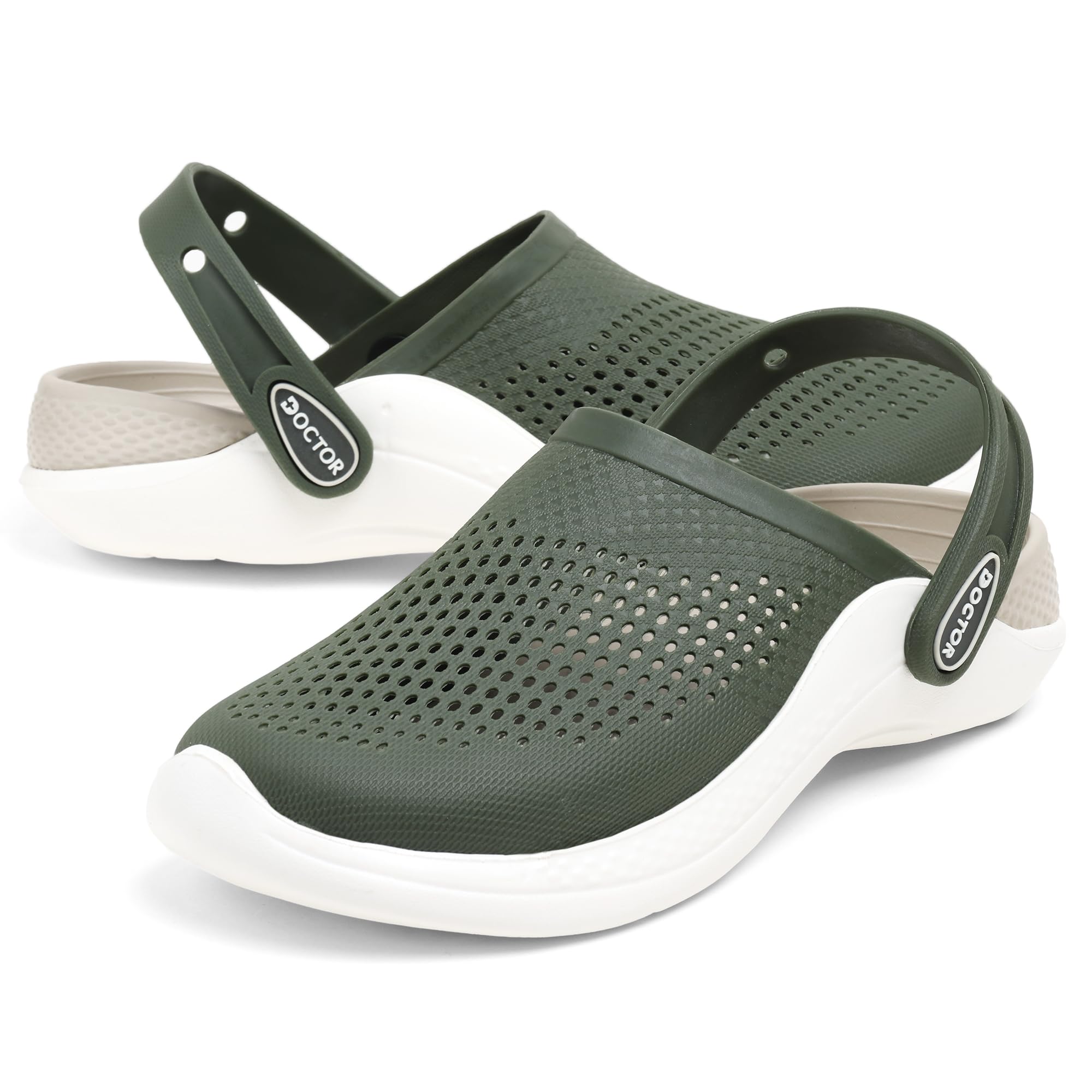 Men EVA Clogs with Adjustable Back Strap | Lightweight Cushioned Footbed | Anti-Slip Sole | Everyday Wear Indoor & Outdoor Sandals for Men