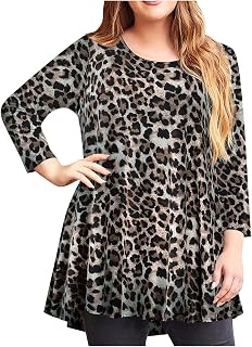 Xbemkste Blouses Women's Sleeve Top Women's T-Shirt Loose Fit Flare Long Tunic Women's Shirts Blouses & Tunics for Women