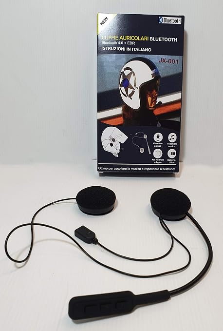 iocomando MICROFONO AURICOLARI BLUETOOTH PER CASCO MOTO SCOOTER CHIAMATE  MP3 : Amazon.it: Elettronica