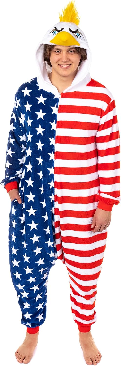 INTIMO PJammy USA Eagle Union Suit Men's Kigurumi Costume Pajama