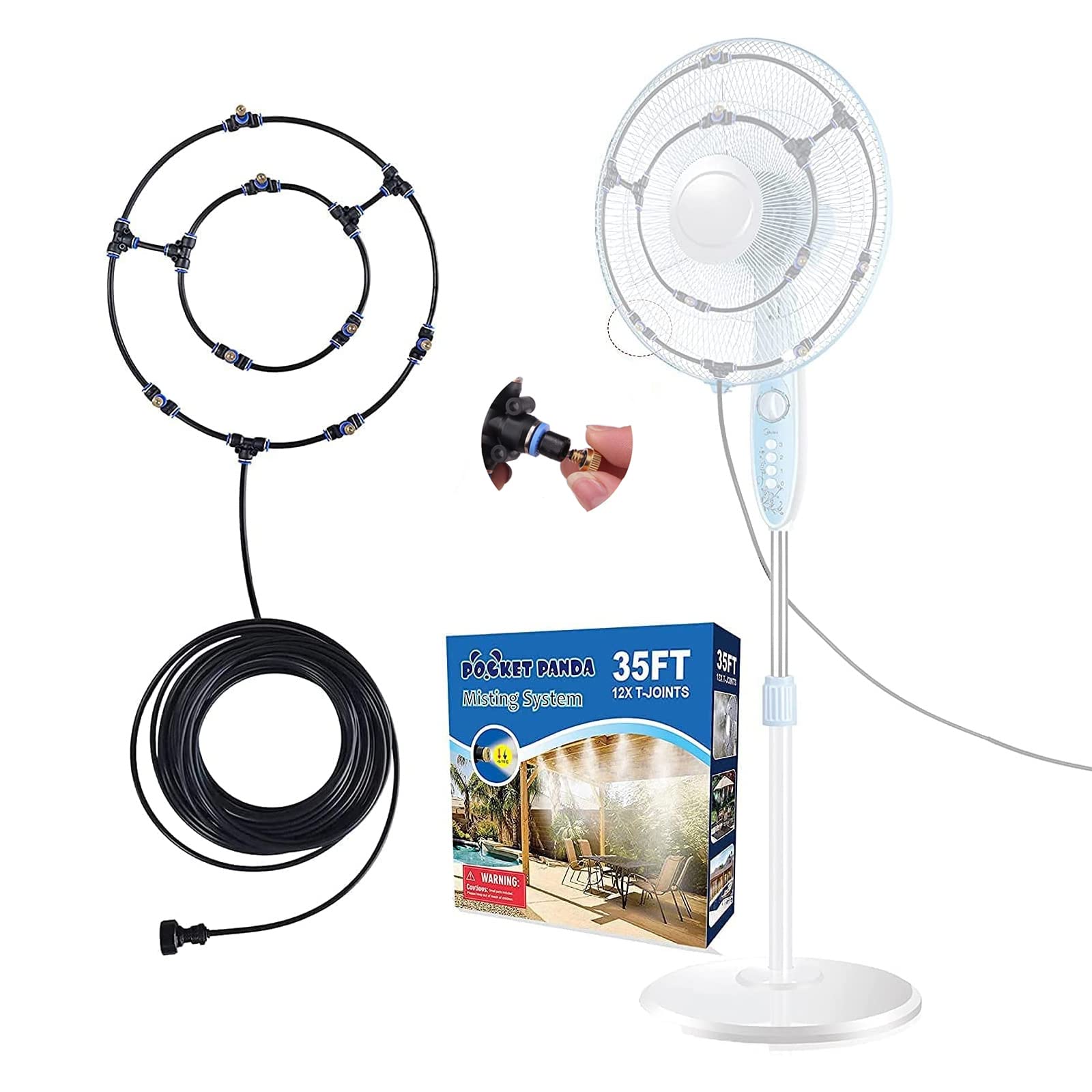 Buy Fan Misting Kit for Outside Patio, Outdoor Fan Misters for Cooling