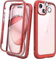 Vista 62 de Diaclara - Funda diseñada para iPhone 15 Plus de 6.7 pulgadas, funda transparente de cuerpo completo con protector de pantalla, funda resistente