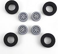 Vista 4 de Juego de neumáticos y ruedas técnicos compatibles con la marca principal Bloque de construcción de ladrillo Accesorios de juguete Piezas técnicas