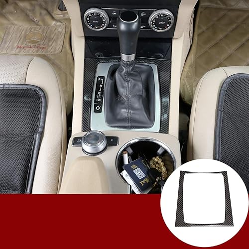 YIWANG - Pegatina de fibra de carbono para consola central de cambio de marchas para Mercedes Benz Clase C W204 C180 C200 C260 2007-2013 YIWANG - Pegatina de fibra de carbono para consola central de cambio de marchas para Mercedes Benz Clase C W204 C180 C200 C260 2007-2013