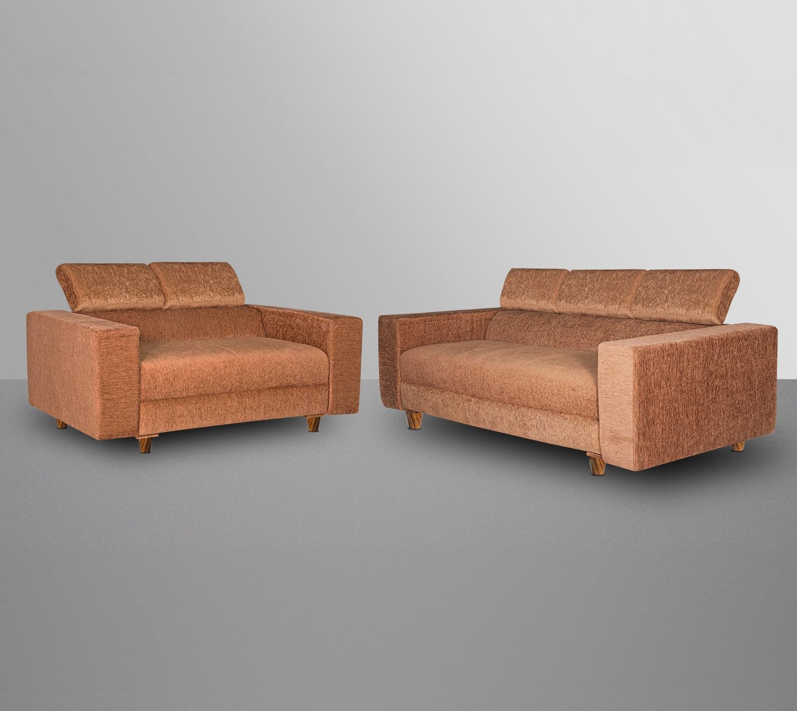 Berlin 3+2 Seater Sofa Set with Adjustable Headrest | Luxury Comfort | Extra Spacious | Wooden Frame | Elegant Design for Home, Lounge & Office (Chenille Molfino - Beige)-image-3
