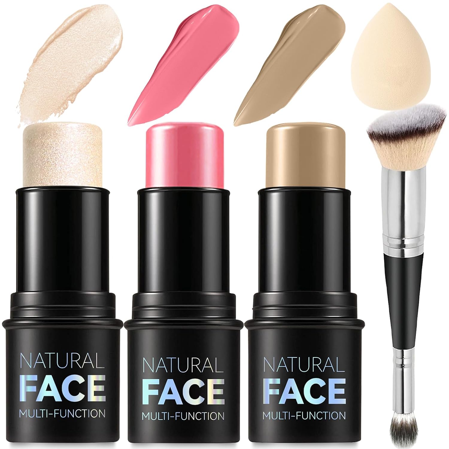 Amazon.com: 3Pcs Cream Contour Stick Makeup Kit, Shades with ...