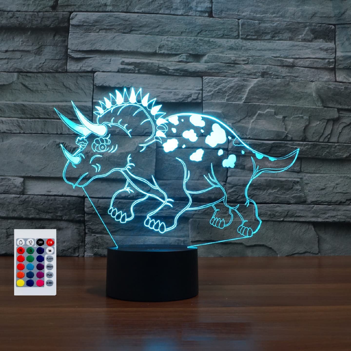 Amazon.co.jp: SUPERHONGJIHAO ナイトライト 子供用 3D 恐竜 LEDランプ