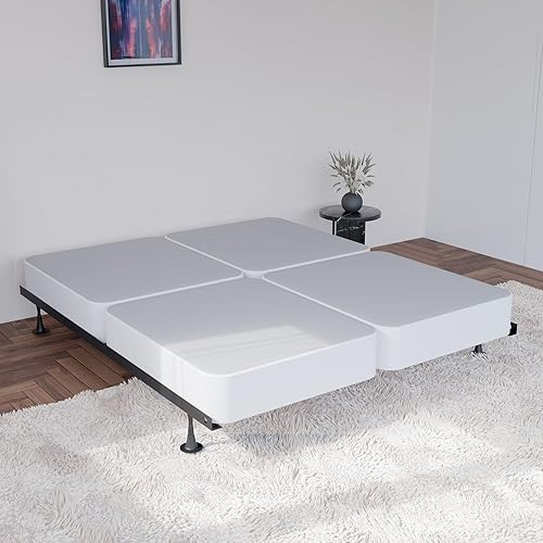 Miniatura 2 de Greaton, Somier resistente de 8 pulgadas para soporte de colchón, duradero y totalmente montado, base de madera natural para King (plegado), color