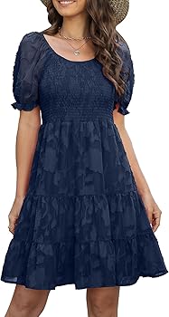 WEESO Summer Dresses for Women 2023 Ruffle Chiffon Elegant Graduation Dresses