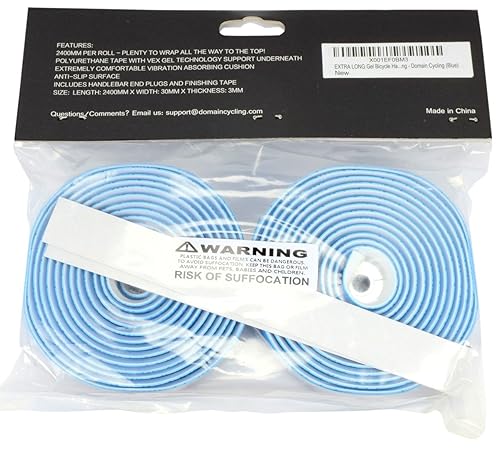 Miniatura 6 de Cinta de manillar de bicicleta, impermeable y extra larga (94 x 1.2 pulgadas) con tapones de extremo para asas de bicicleta de carretera, bicicletas