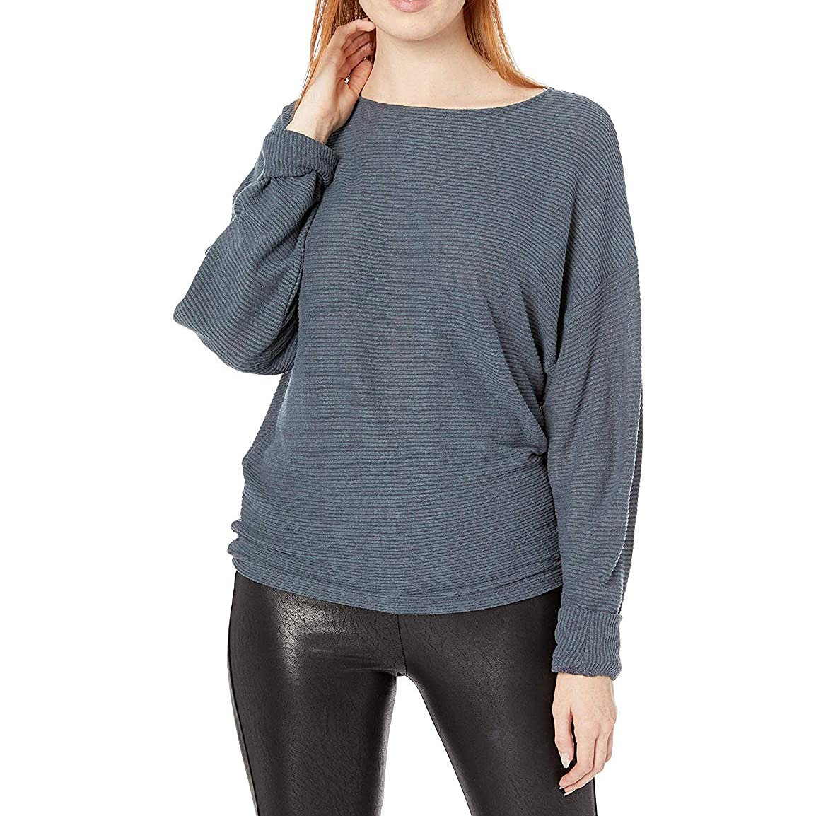Lucky Brand Women's RIBBED DOLMAN PULLOVER SWEATSHIRT Pullover Sweater