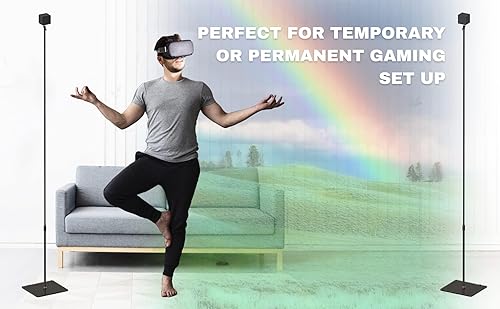 Miniatura 9 de Skywin VR Stand and Hidden Cable Set Compatible with HTC Vive Index Base Station - Tempered Glass HTC Vive Stand and Cable Set for Vive and Rift