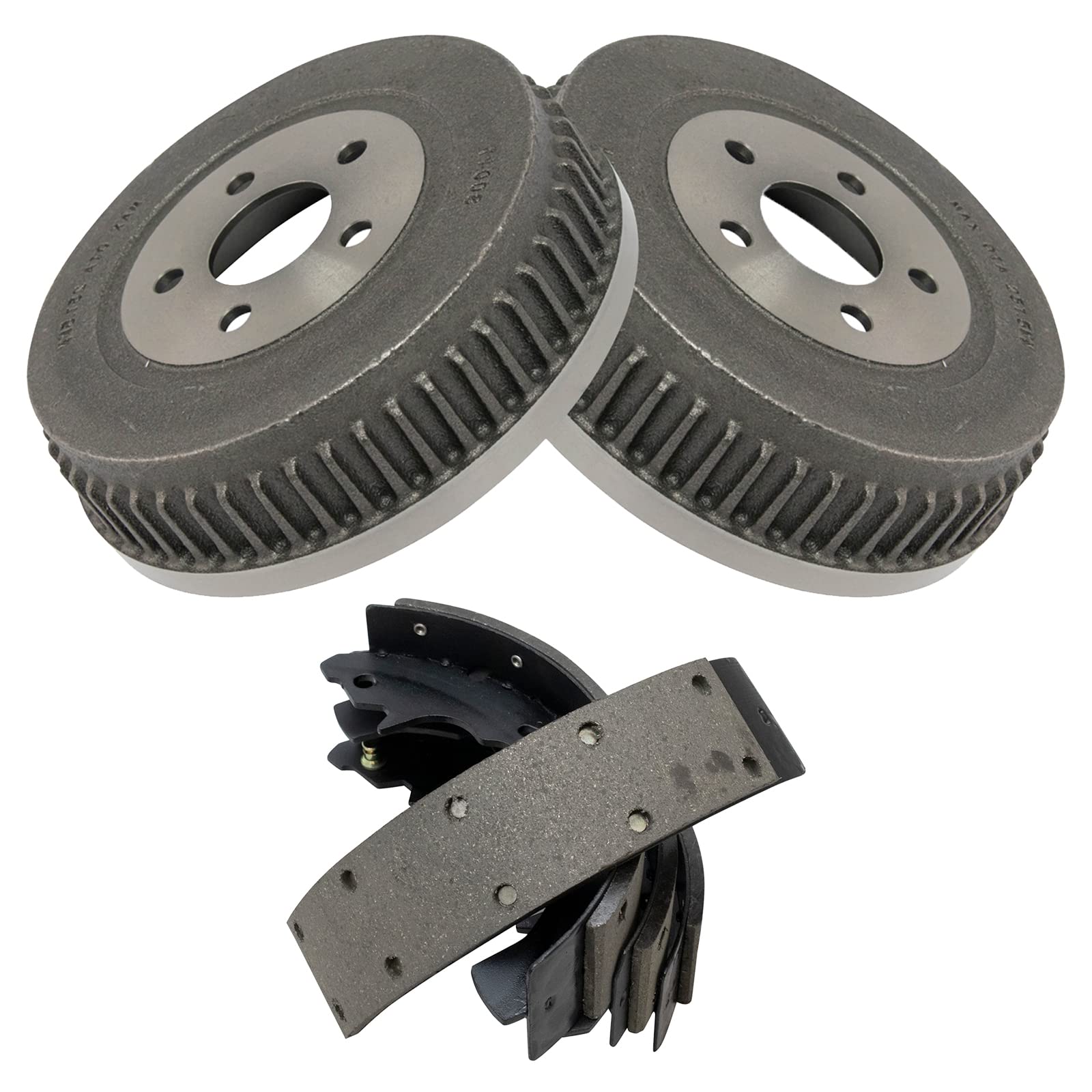 Rear Brake Drum & Shoe Kit For 1995-2003 Ford Windstar – 2 Drums + Shoe Set – AM Autoparts