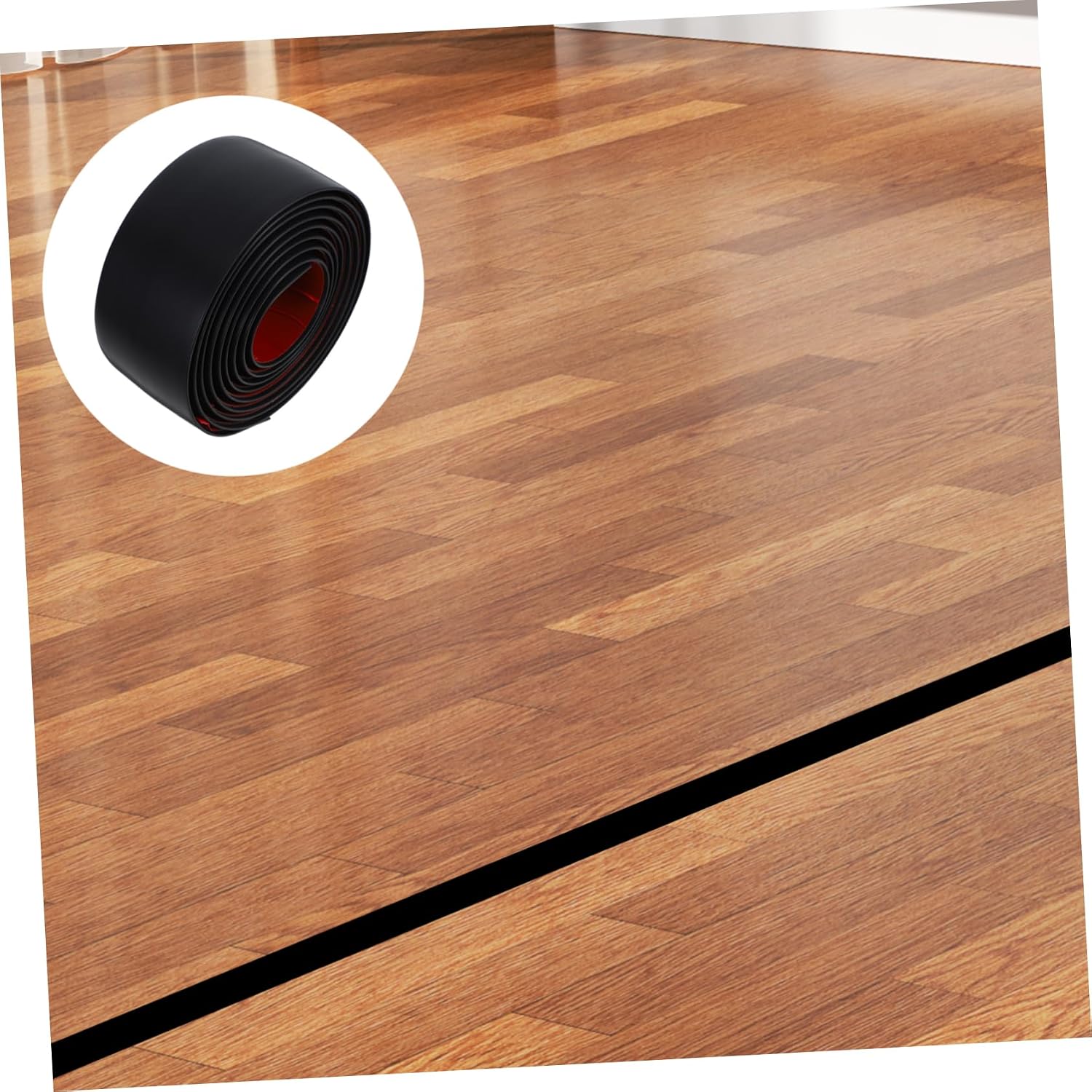 Mipcase 1roll Black Floor Joint Strips Transition Strip for DIY Molding Trim Carpet to Tile Transition Hardwood Floor Repair