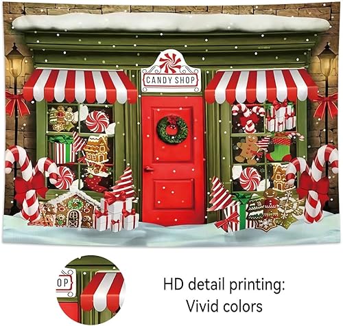 Miniatura 4 de Tienda de Navidad, telón de fondo de fotografía, tienda de regalos, taller, copo de nieve de invierno, muñeco de nieve LED, muñeco de nieve, fiesta