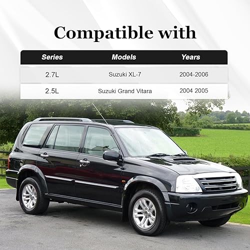 Miniatura 4 de Kit de bujes de montaje de piñón y cremallera de dirección negro compatible con Suzuki XL-7 2.7L 2004 2005 2006, Suzuki Grand Vitara 2.5L 2004 2005,