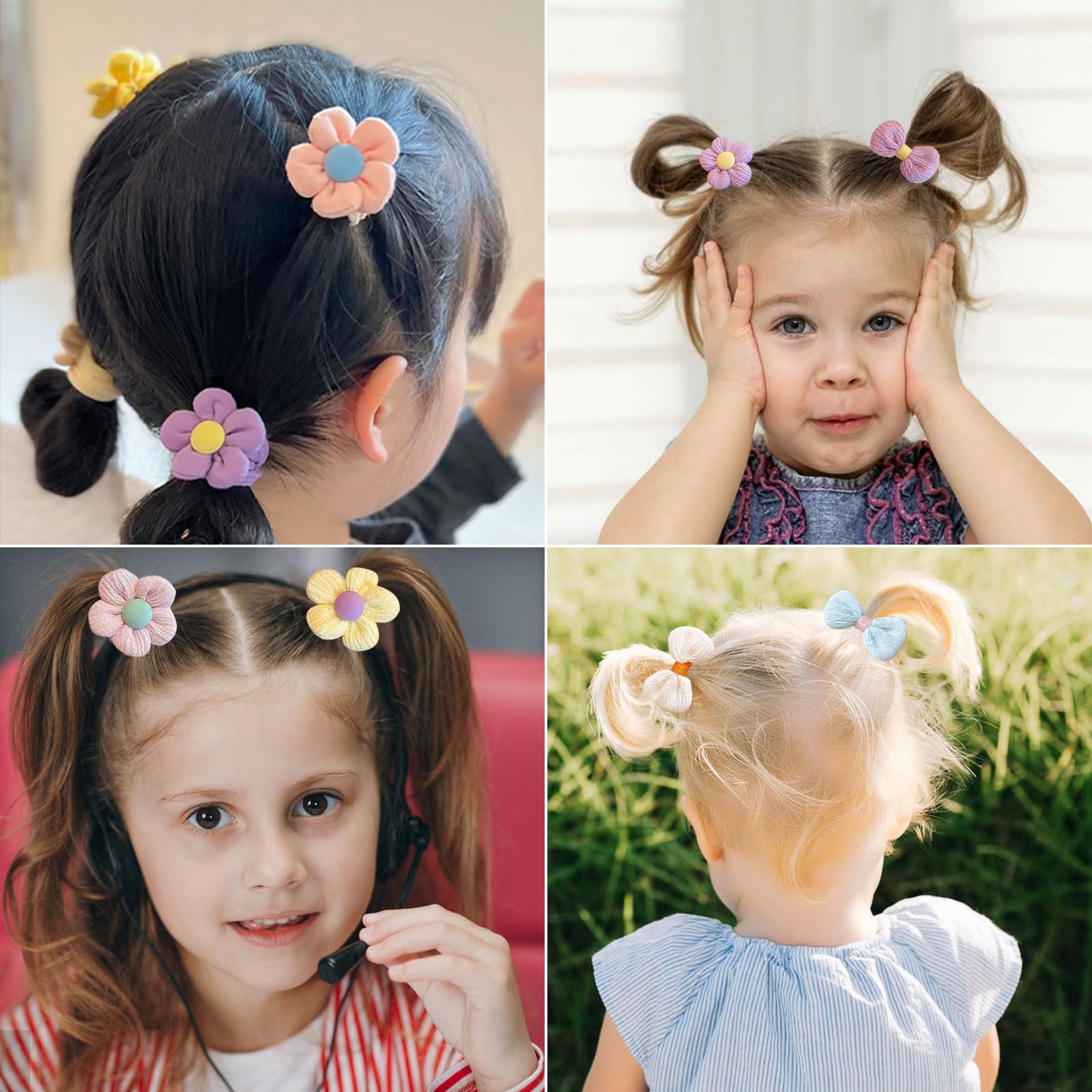 Amazon.co.jp: ヘアゴム 12本セット おしゃれ 可愛い カラフル 花
