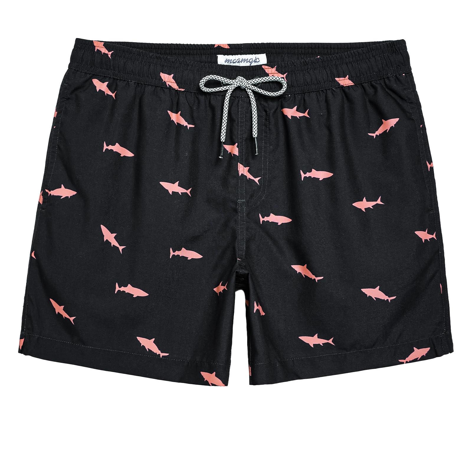 maamgic Mens Swim Trunks 5 Inch with Mesh Liner Breathable for Beach