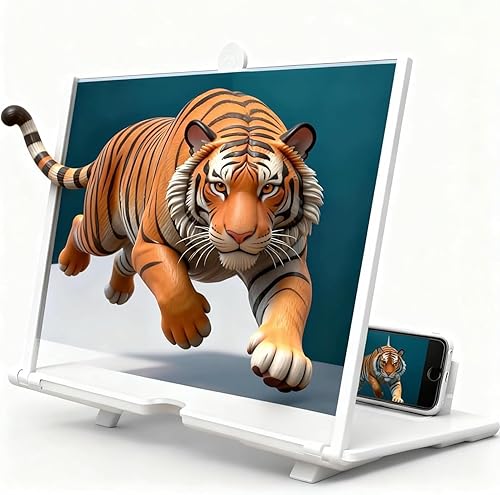 2026 Nueva pantalla de proyector de lupa para teléfono móvil 3D HD, versión de lupa de pantalla para películas, videos, juegos, lupa de pantalla con