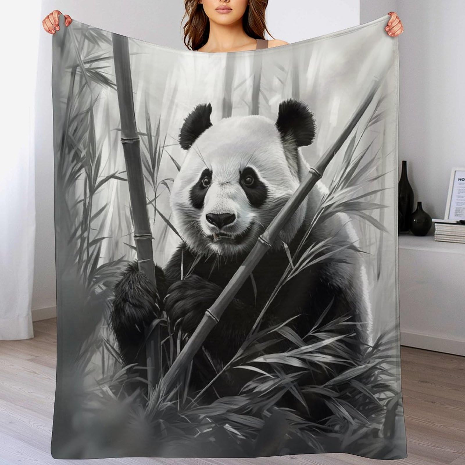 Couverture polaire panda pour éliminer les frissons nocturnes avec la flannel douce