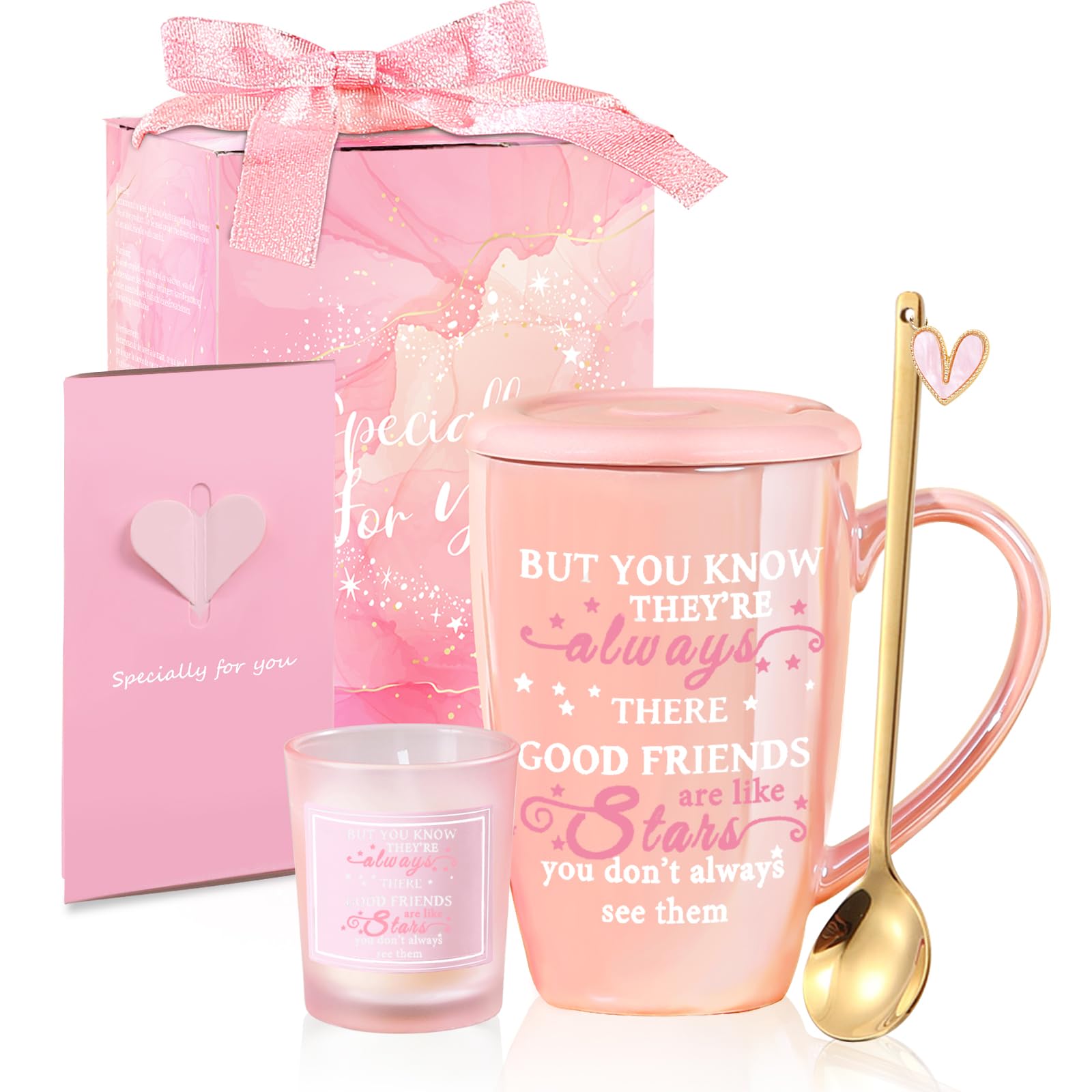 Friendship Gifts for Women Personalised Cute Coffee Mug Best Friend Sister Birthday Gifts for Women Unique Christmas Funny Mugs Presents Tea Cup Pink Stuff Ladies Bestie Xmas Gift for Woman