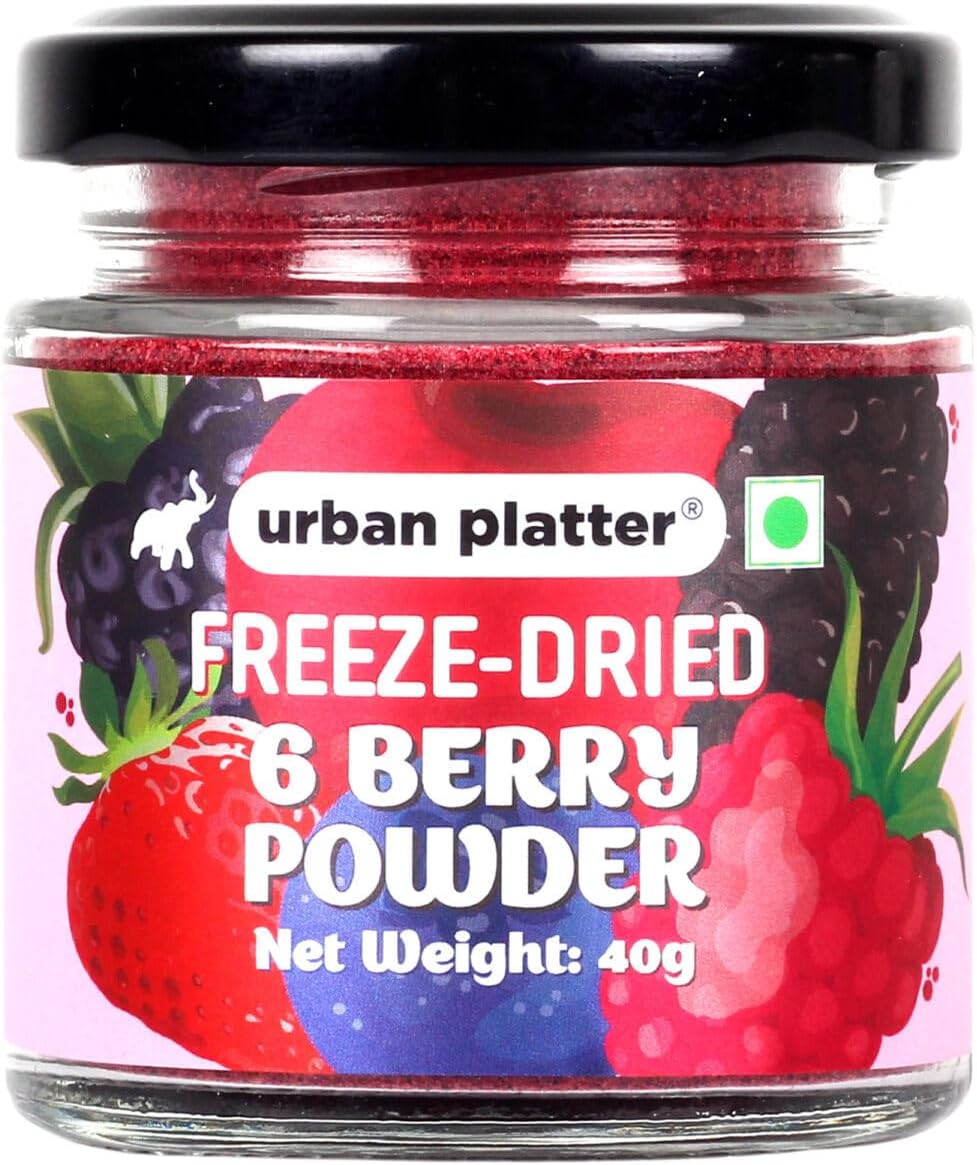 - urban platter Freeze-Dried 6 Berry Powder, 40G / [Blueberry, Mulberry, Cherry, Raspberry, Strawberry and BlackBerry], 0.04 Kg